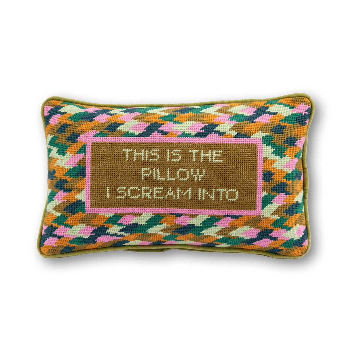 Scream Needlepoint Pillow