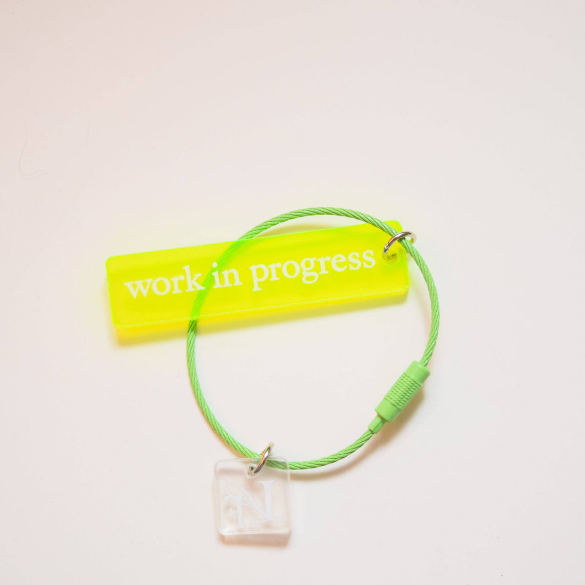 'Work In Progress' Thread Ring: Lime