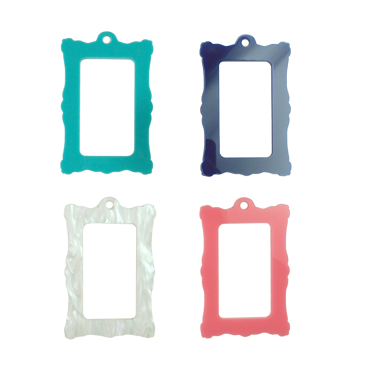 Bag Tag: Ornate Frame: Navy