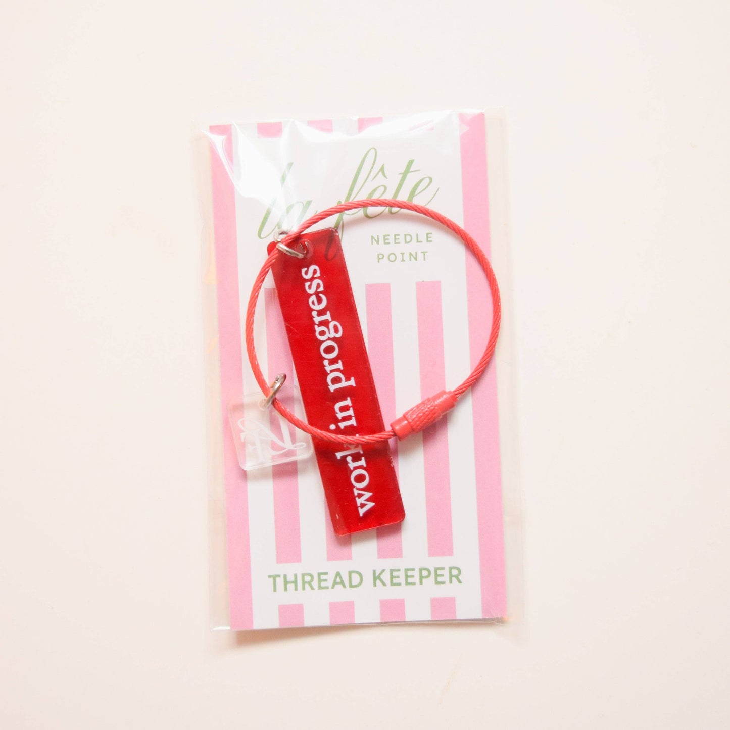 'Work In Progress' Thread Ring: Red