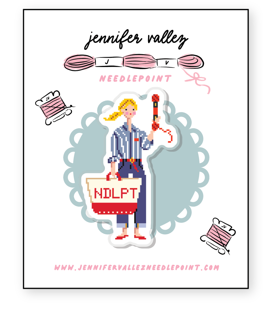 Needlepoint Girl Needleminder: Blonde