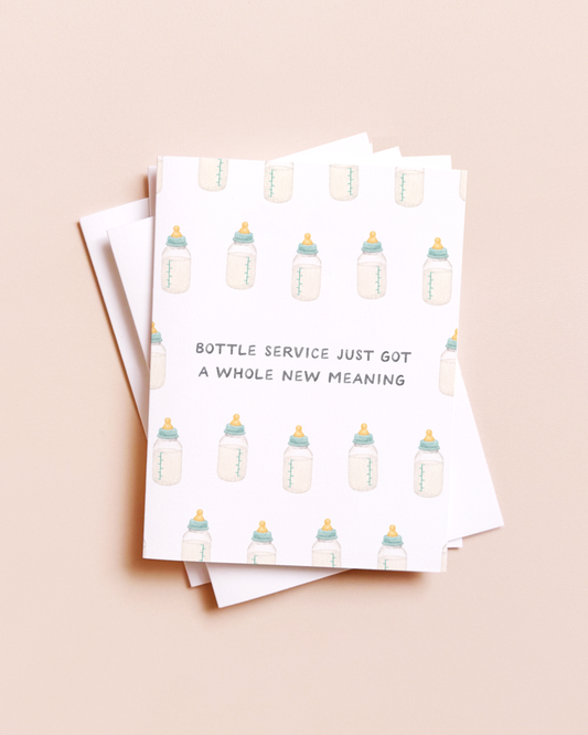 Bottle Service New Baby Card