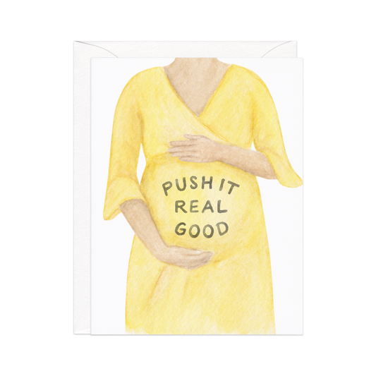 Push It Pregnancy — Funny Pop Culture Baby Shower Card