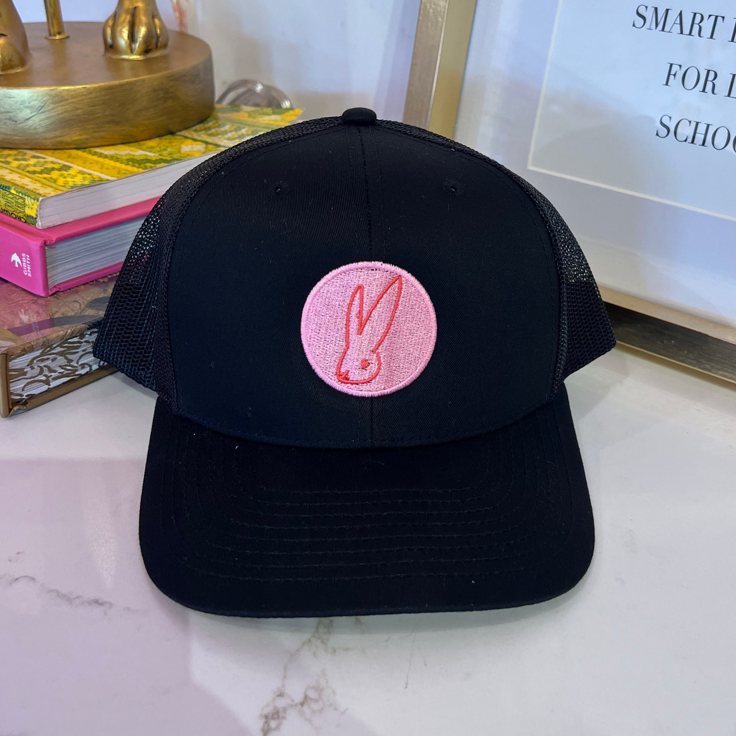 The Black Hat | Rabbit Hole Trucker Hat