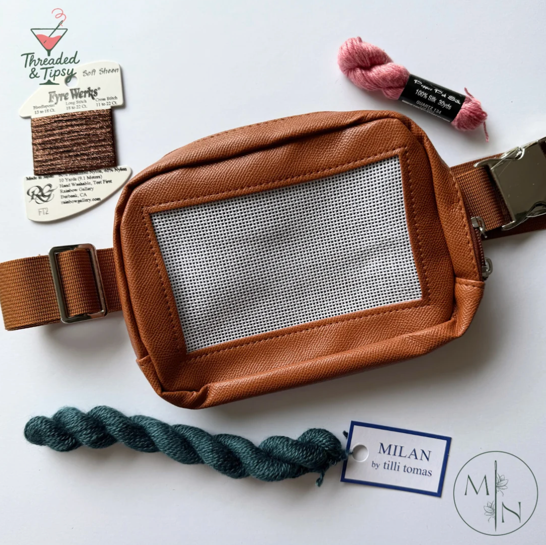 Cognac Stitchable Belt Bag