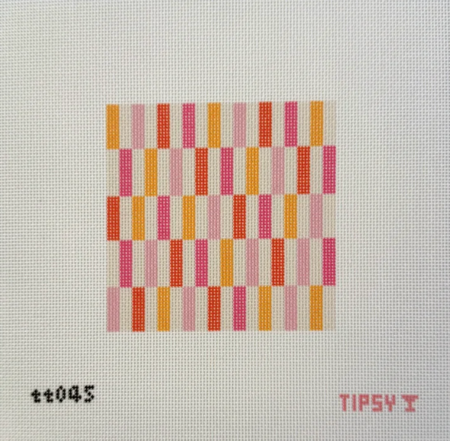 Checkered Stripes Square