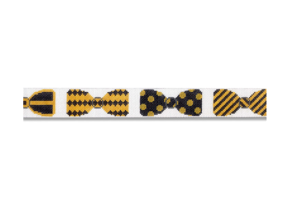 Black & Gold Bow Ties Belt