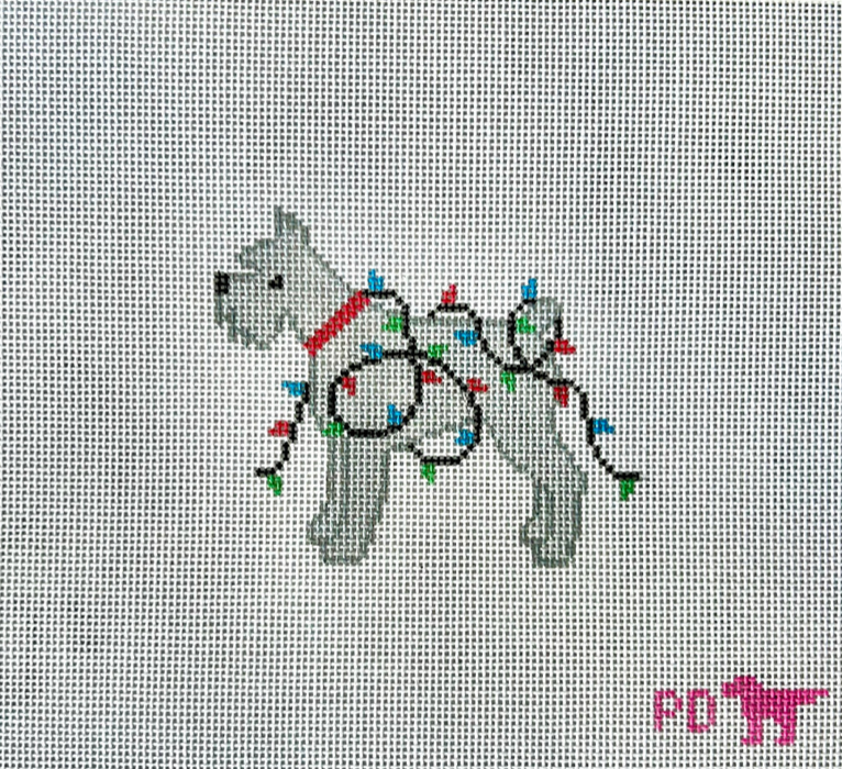 Christmas Lights Schnauzer