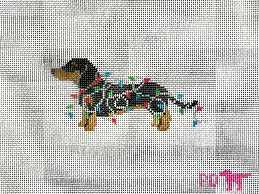 Christmas Lights Dachshund