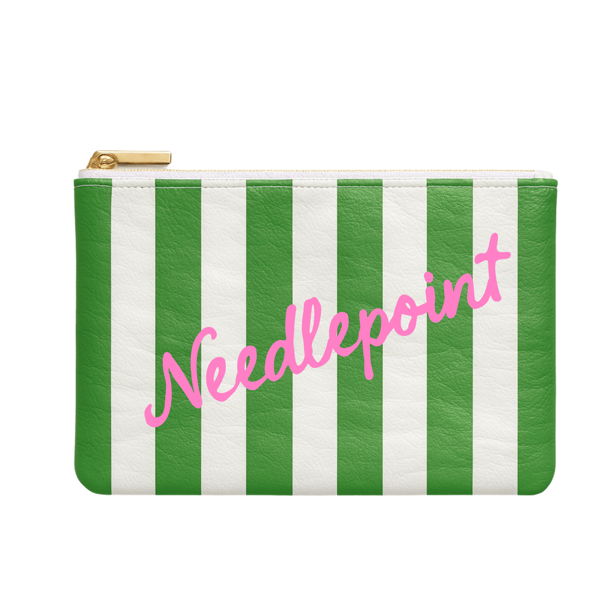 'Needlepoint' Green Stripe Bag