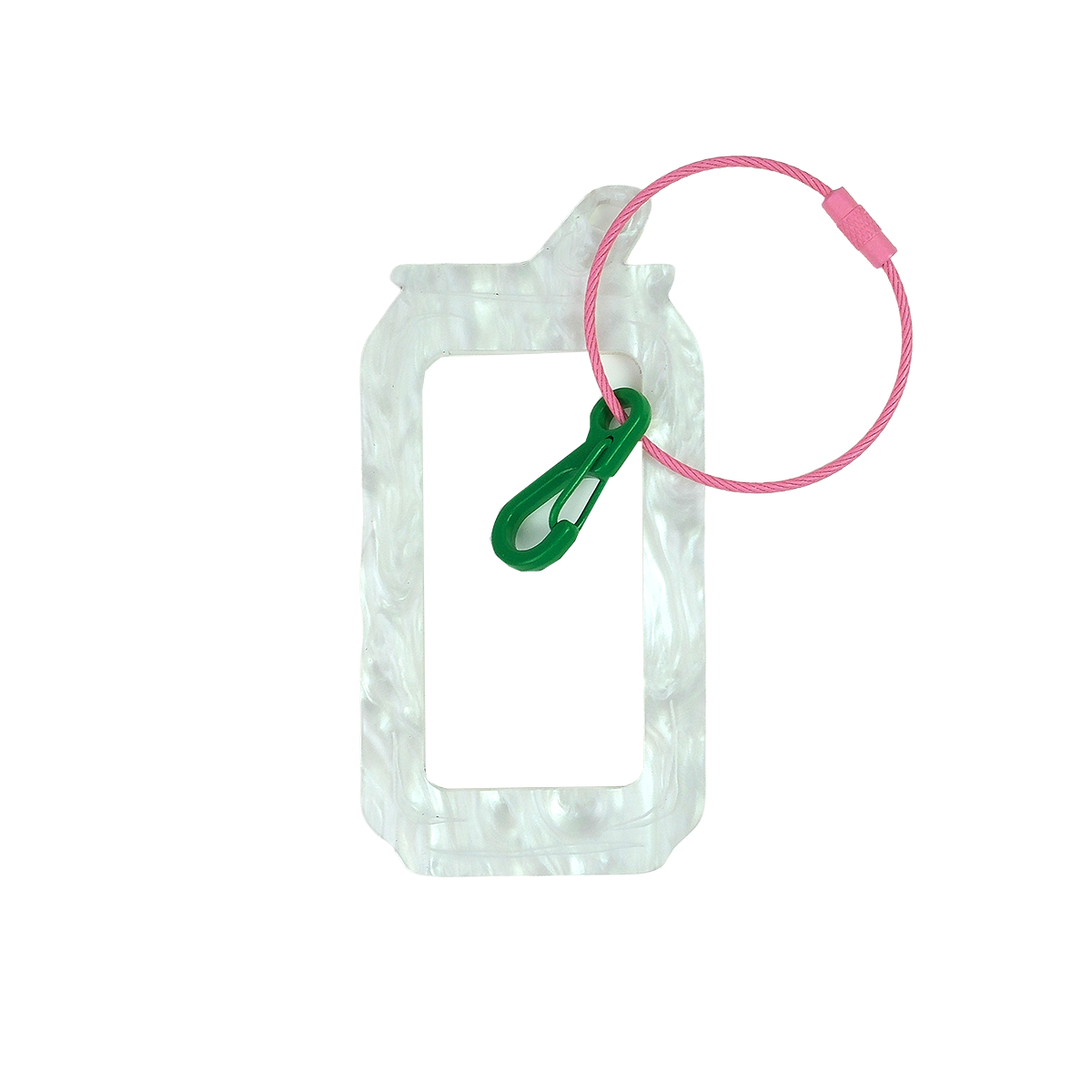Soda Pop Can Bag Tag: Pearl White