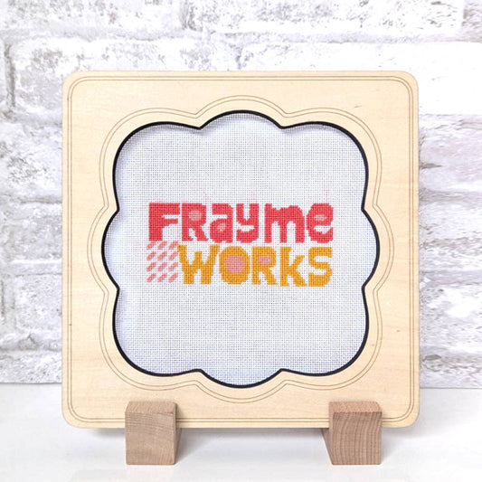 Fancy Square Small Needlepoint Stretcher Frame