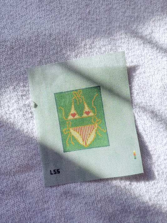 Green and Yellow Teeny Bikini Canvas