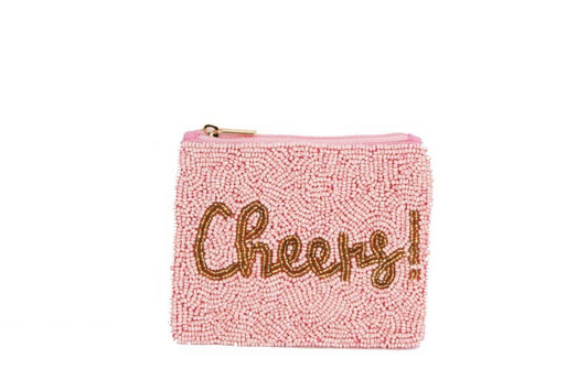 CHEERS Beaded Coin Bag