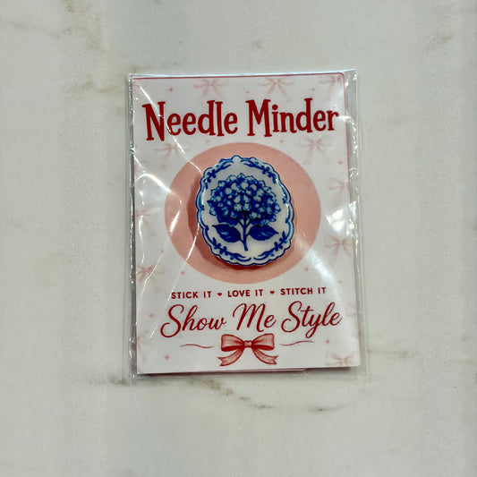 Vintage Blue Hydrangea Needle Minder