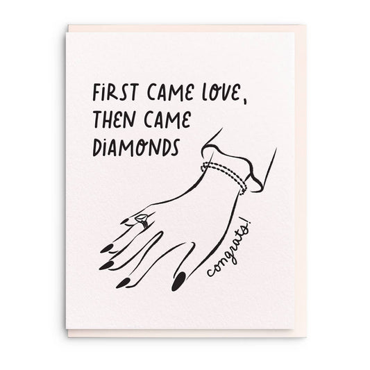 First Came Love Engagement Card