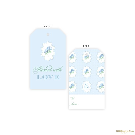 Stitched with Love Needlepoint Gift Tags