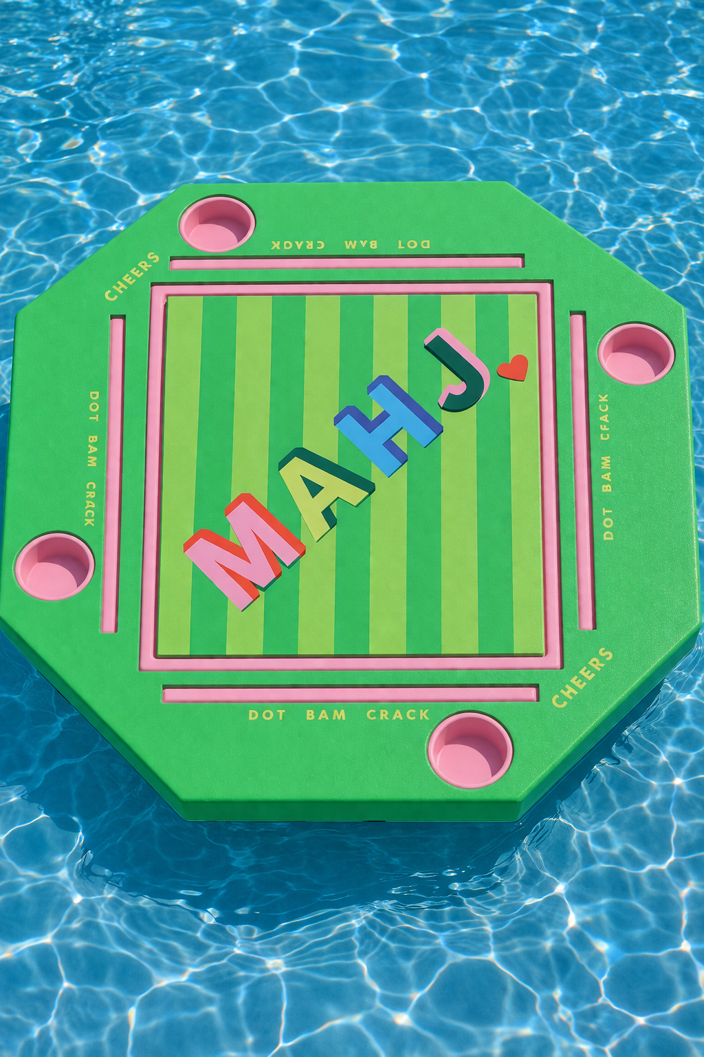 Floating Mahjong Table - Green and Pink