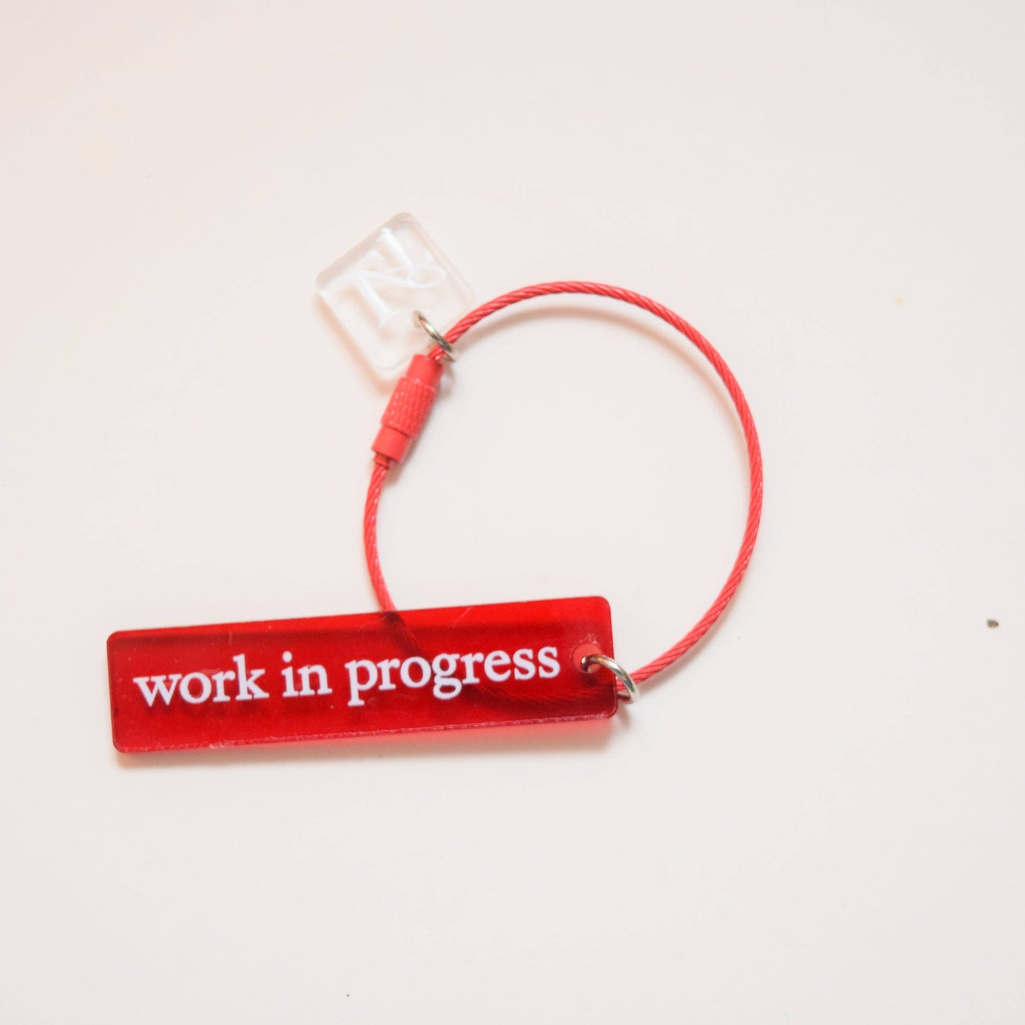 'Work In Progress' Thread Ring: Red