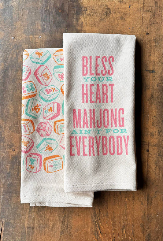 Bless Your Heart...Mahjong Kitchen Towel