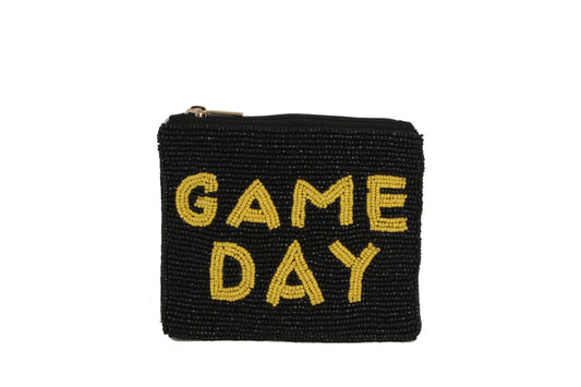 GAME DAY Black Coin Purse