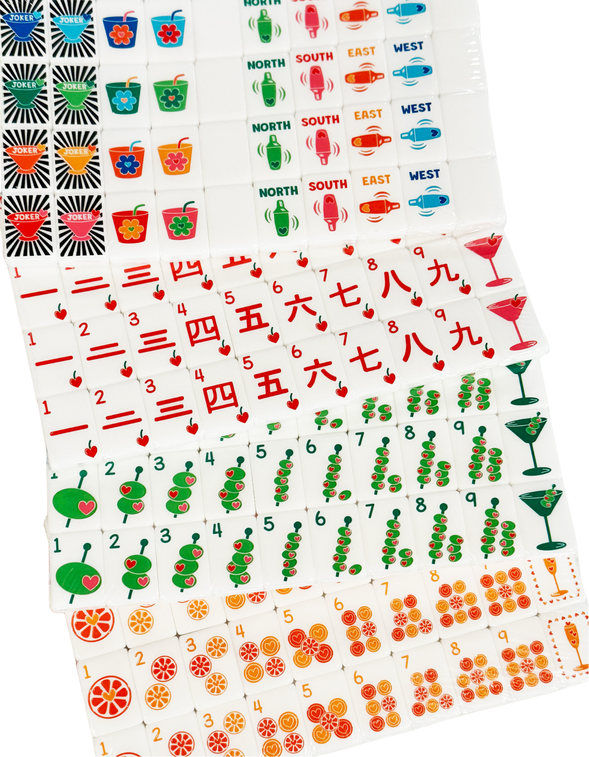 Martini Line Mahjong Tiles