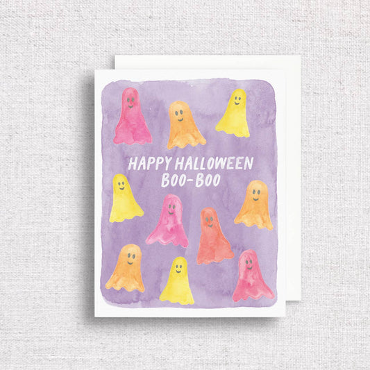 Cute Ghost Halloween Greeting Card