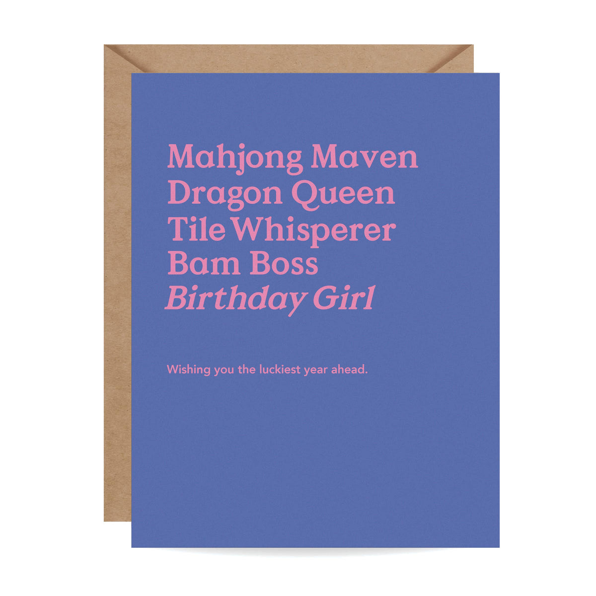 Mahjong Queen Birthday Card