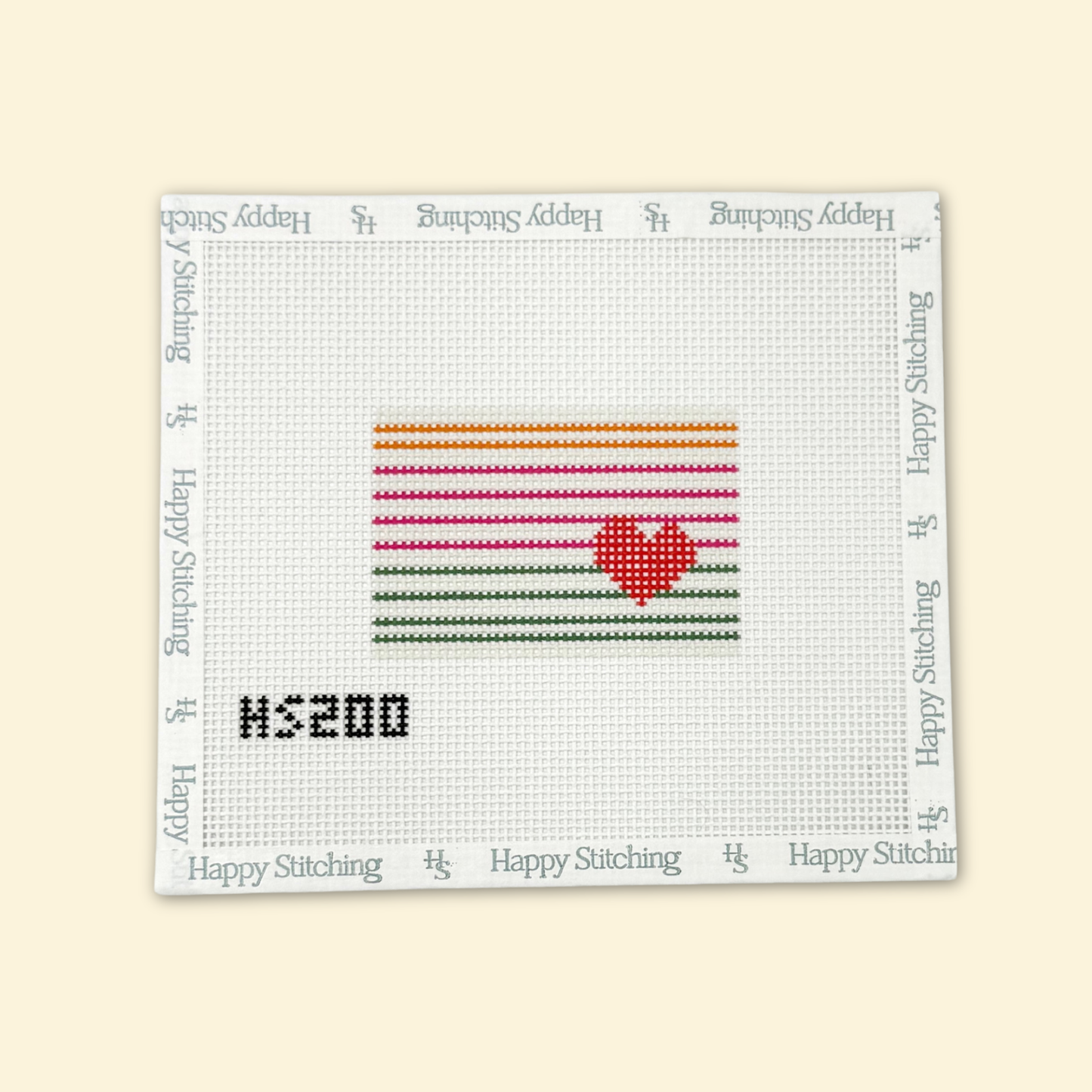 Self-Finishing Heart Stripe Card Keeper