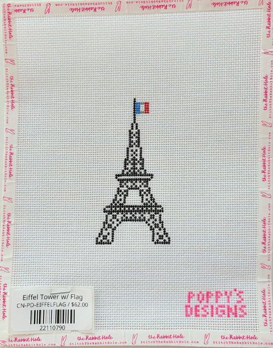 Eiffel Tower w/ Flag
