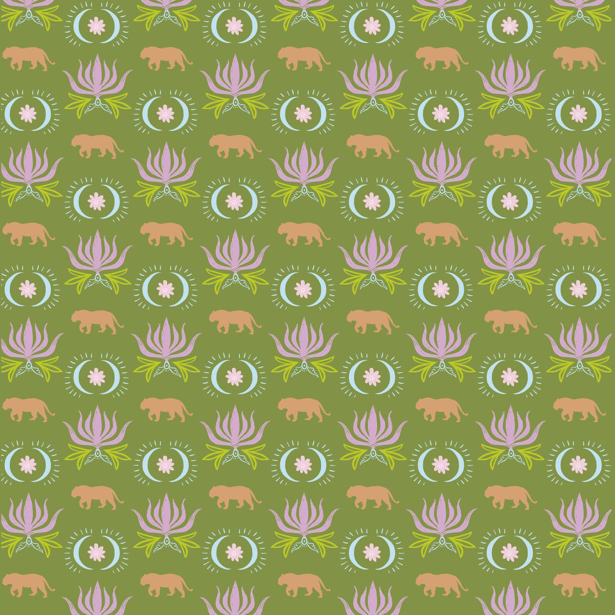 Moon Tiger Double-Sided Mahjong Mat