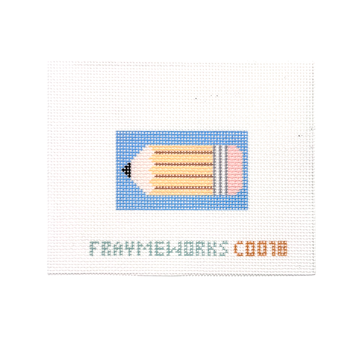 Pencil 1.25"x 2.25" Mini Needlepoint Canvas