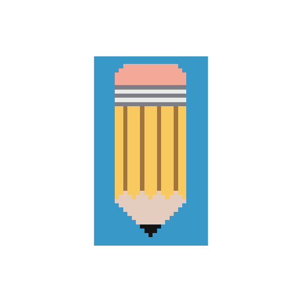 Pencil 1.25"x 2.25" Mini Needlepoint Canvas