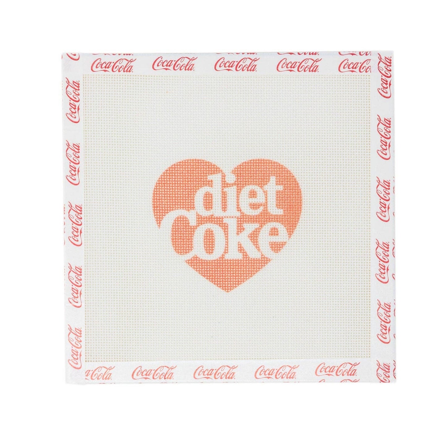 Diet Coke Heart Needlepoint Canvas | Licensed Coca-Cola® Product