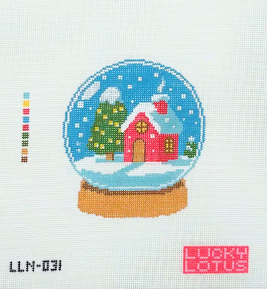 Snow Globe Red House