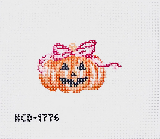 Pumpkin with Pink Bow
