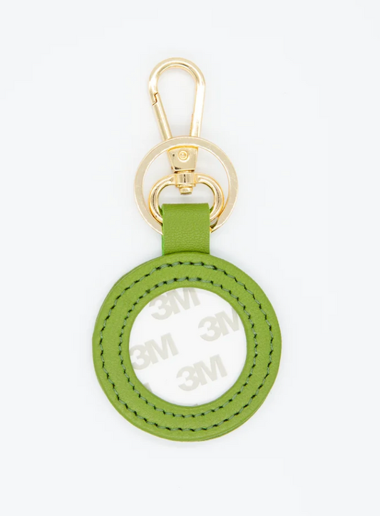 Leather Key Fob - Olive