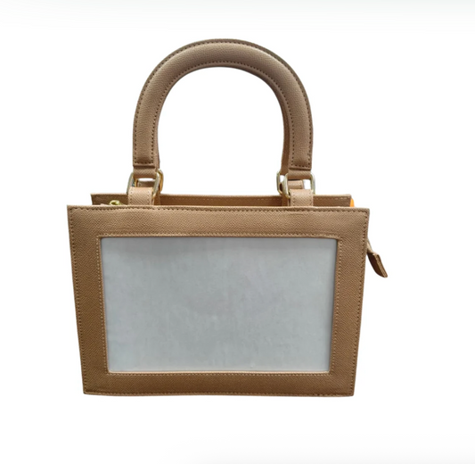 Camel Self-Finishing Leather Purse