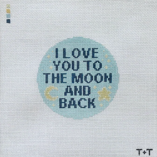 I Love You to the Moon and Back Blue