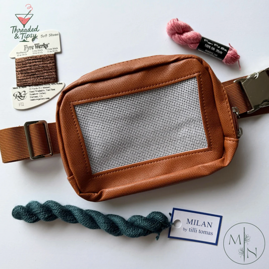 Cognac Stitchable Belt Bag