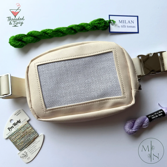 Cream Stitchable Belt Bag