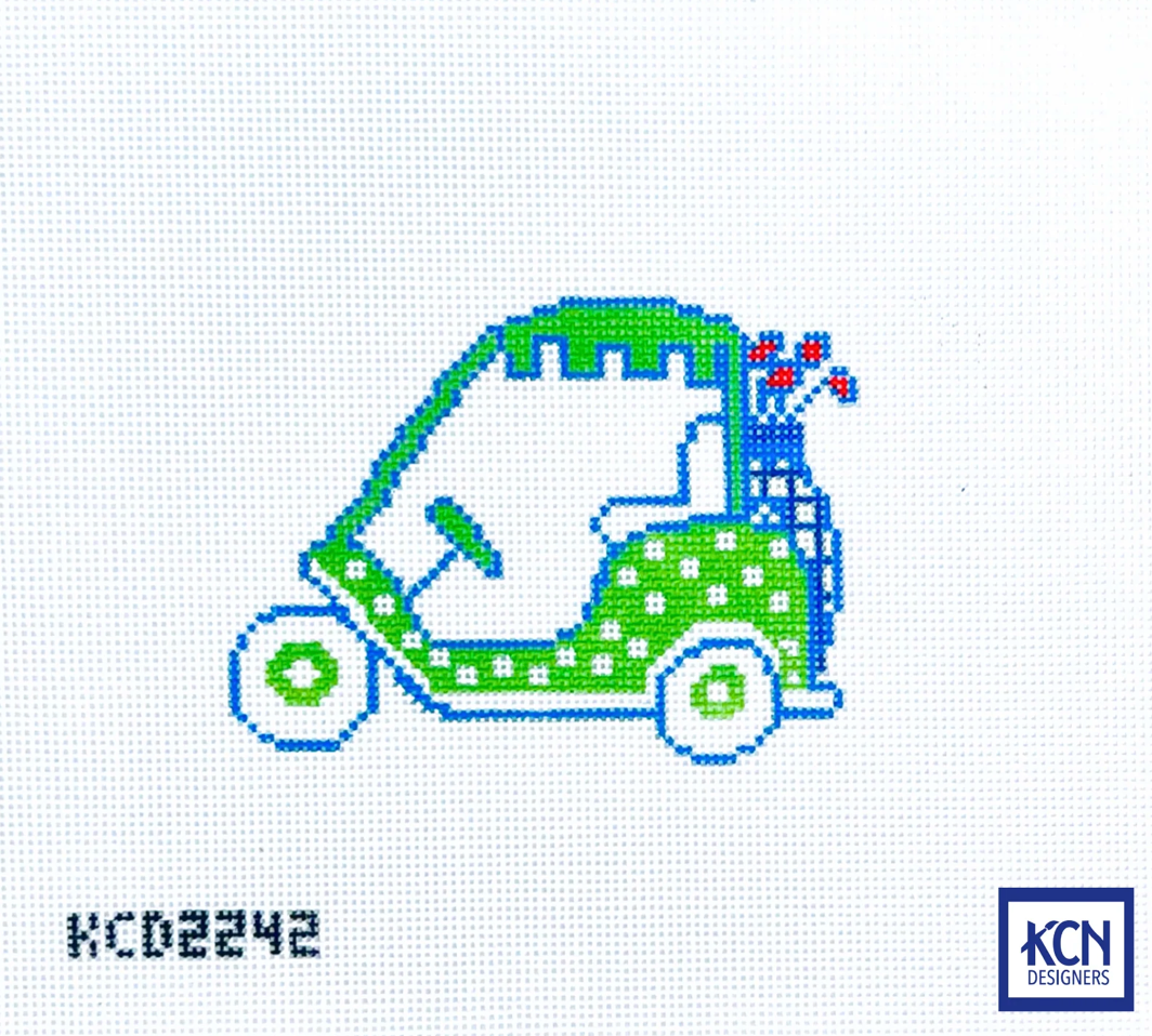 Green Golf Cart
