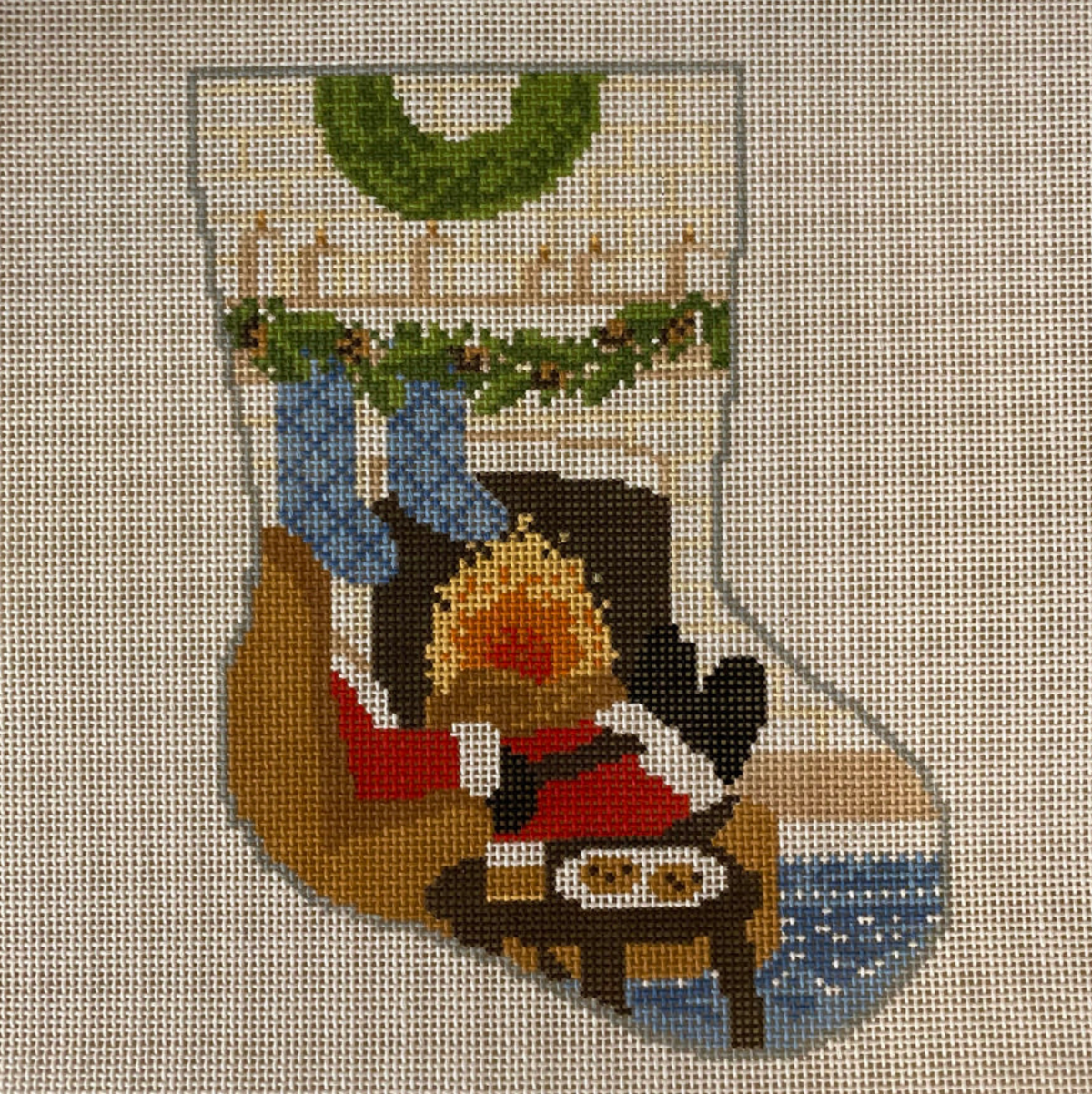 Santa's Nightcap Midsize Stocking
