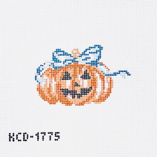 Pumpkin with Blue Bow