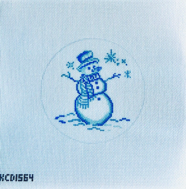 Blue Snowman Ornament