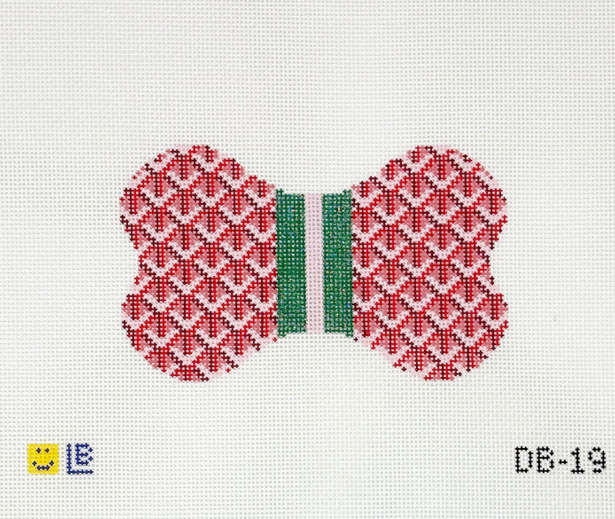 Dog Bone - Yap-ard, Red with Green Stripe