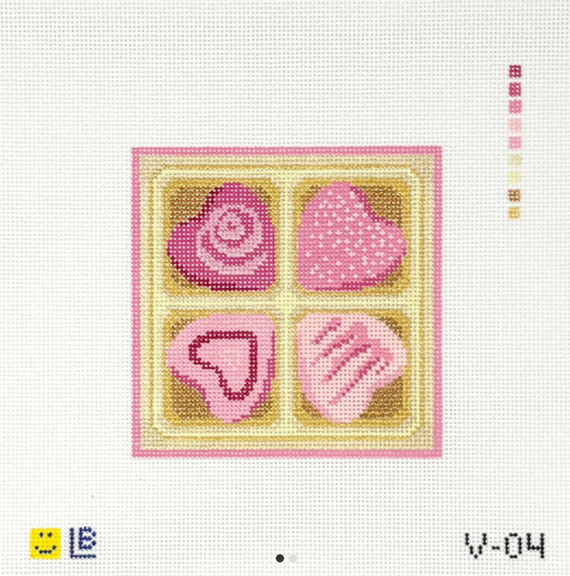 4-Piece Pink Hearts Box