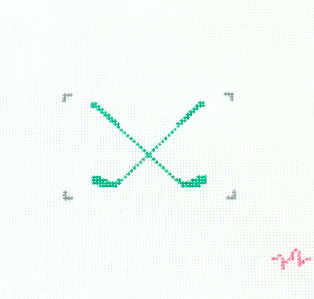 Crossed Golf Clubs Wallet Insert