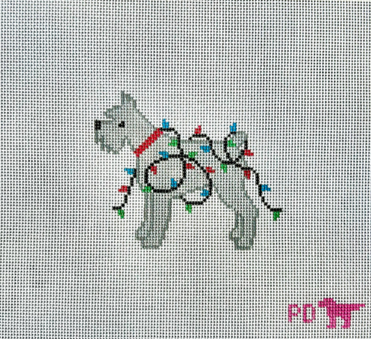 Christmas Lights Schnauzer