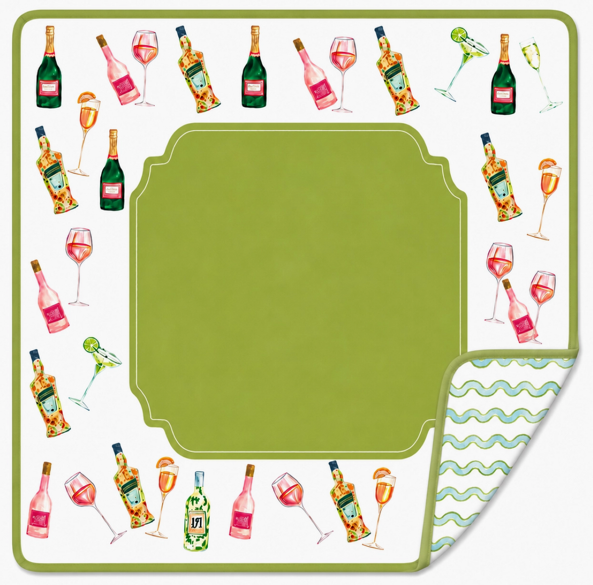 Cocktail Double Sided Mahjong Mat